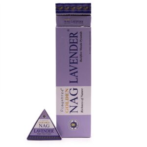 Conos de Incienso Jumbo Dorado Nag - Lavanda Back Reflujo 42g