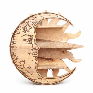 Rayos de sol y luna - Estante de pared de tres niveles