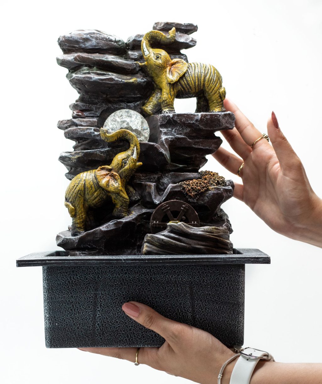 bola de cristal y rueda de agua 35cm