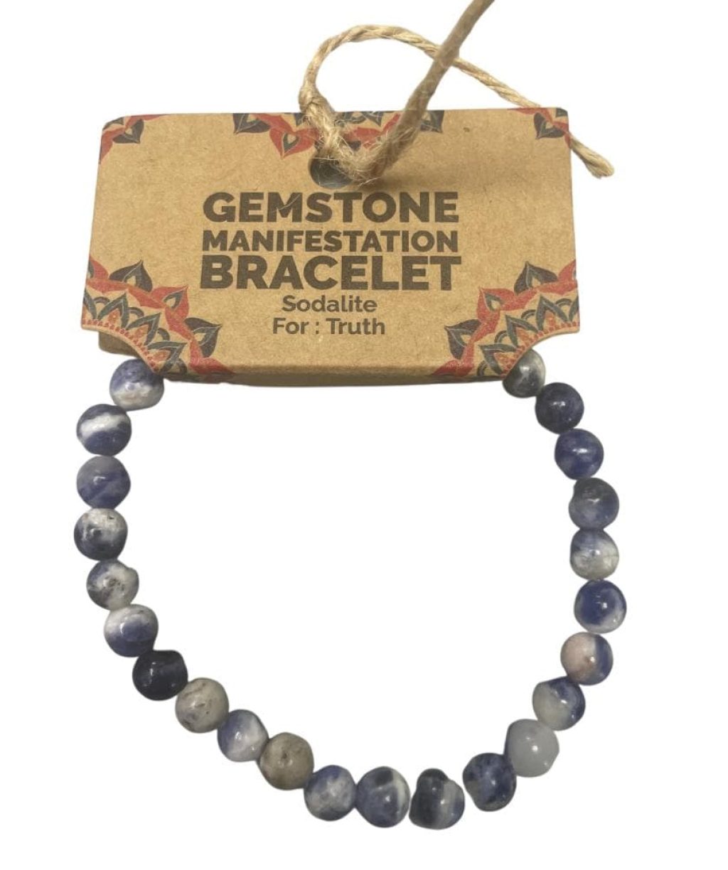 Pulsera de manifestación de piedras preciosas - Sodalita - Verdad
