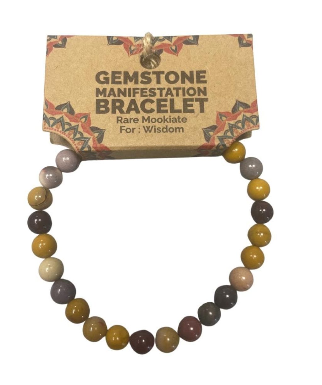 Pulsera de manifestación de piedras preciosas - Mookiate raro - Sabiduría